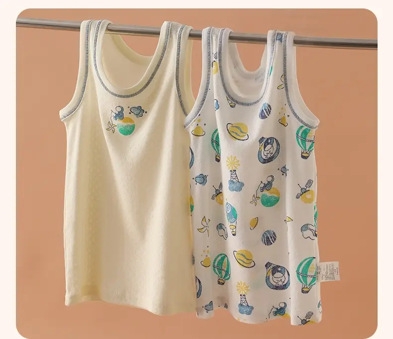 Cotton Boys Vest Shirt Baby Waistcoat Sleeveless Top Class A — feature 17