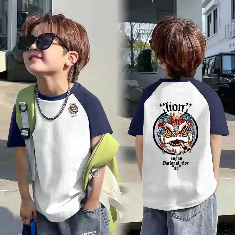100% Cotton Boys' T-Shirt "I AM ALWAYS FELIZ MILEY" Summer Style - Image 13