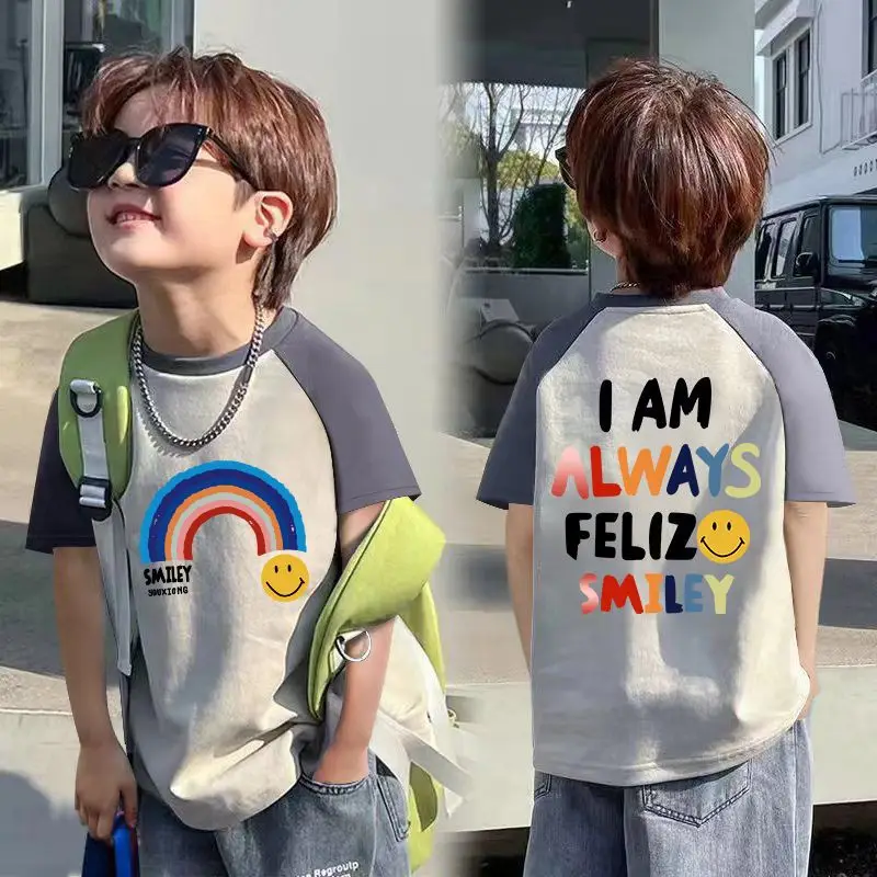 Boys Cotton T-Shirt Summer New Medium Large