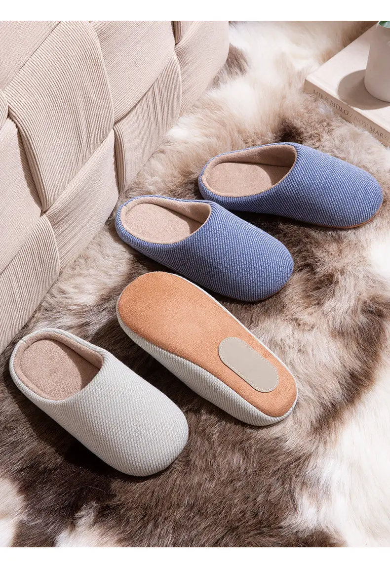Japanese Style Cotton Wool Slippers for Men Women Autumn Winter — feature 10