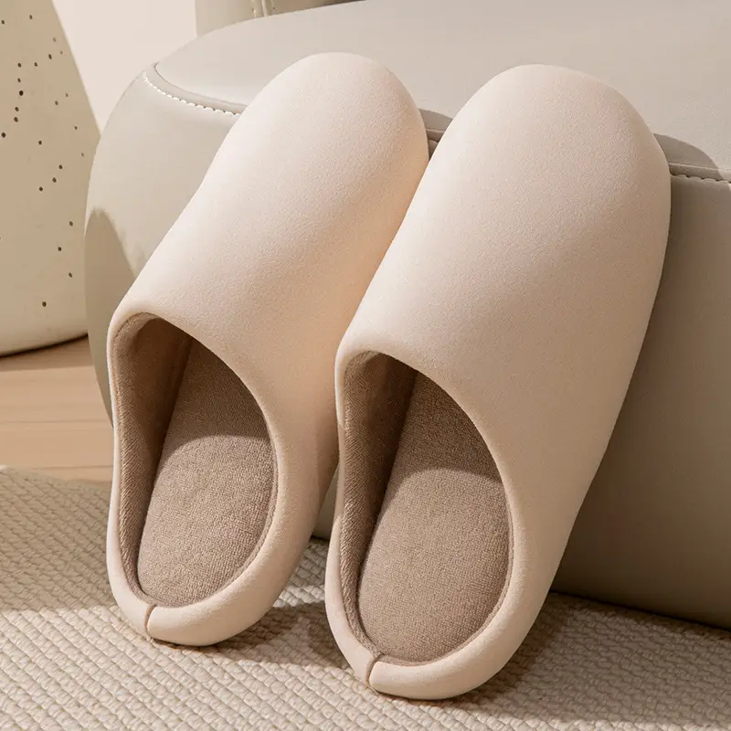 Japanese Style Cotton Wool Slippers for Men Women Autumn Winter - Image 5
