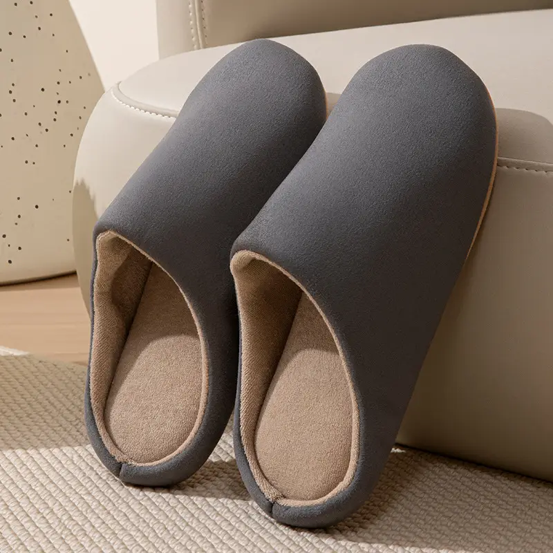 Japanese Style Cotton Wool Slippers for Men Women Autumn Winter - Image 7