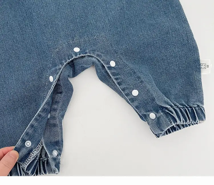 Baby Western Suit Striped T-Shirt Denim Overalls Set — feature 23
