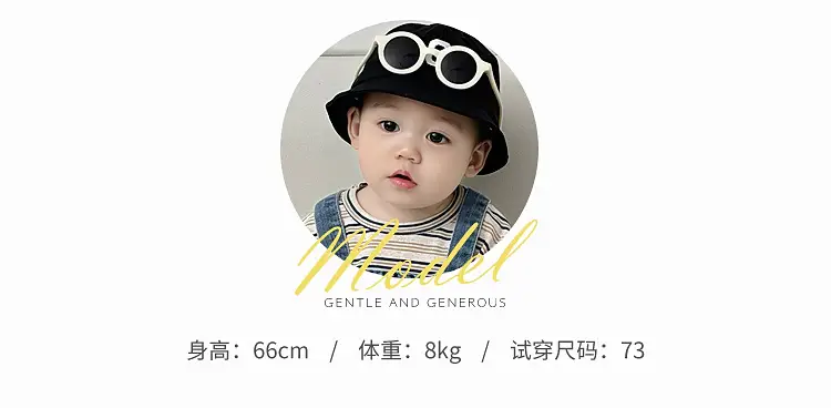 Baby Western Suit Striped T-Shirt Denim Overalls Set — feature 4