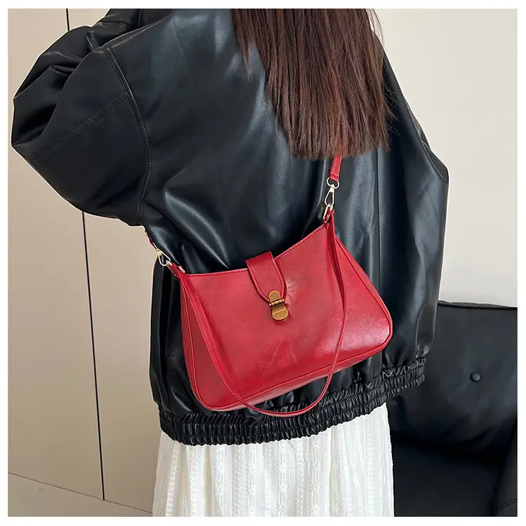 Red French Style Shoulder Bag for Women 2025 — feature 13