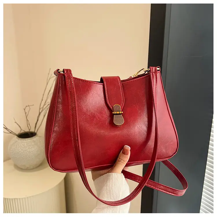 Red French Style Shoulder Bag for Women 2025 — feature 21