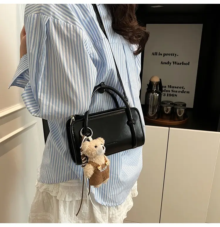 Women's Black Shoulder Crossbody Bag Spring Summer 2025 — feature 18