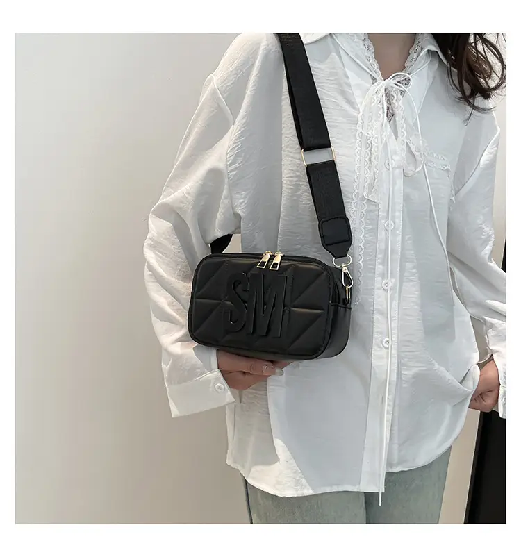 Pink Lettered Women's Crossbody Bag with Wide Strap — feature 16