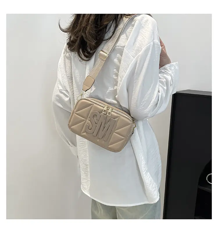 Pink Lettered Women's Crossbody Bag with Wide Strap — feature 19