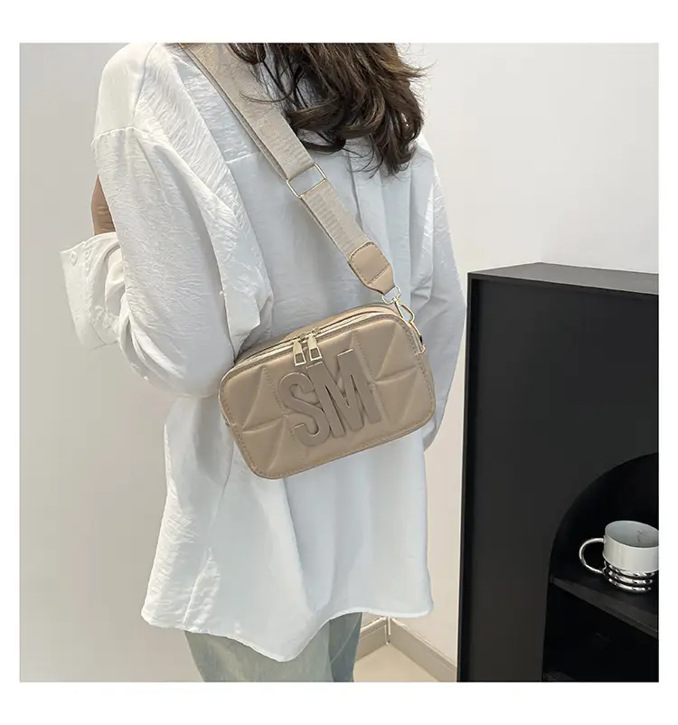 Pink Lettered Women's Crossbody Bag with Wide Strap — feature 20
