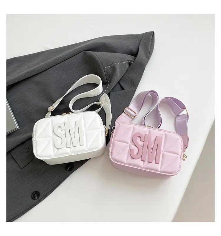 Pink Lettered Women's Crossbody Bag with Wide Strap — feature 27