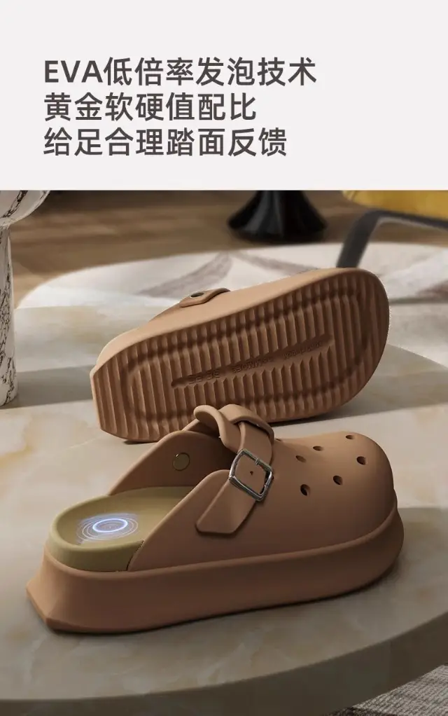 Women's Black Buckle Sandals Summer New Thick Soles — feature 6