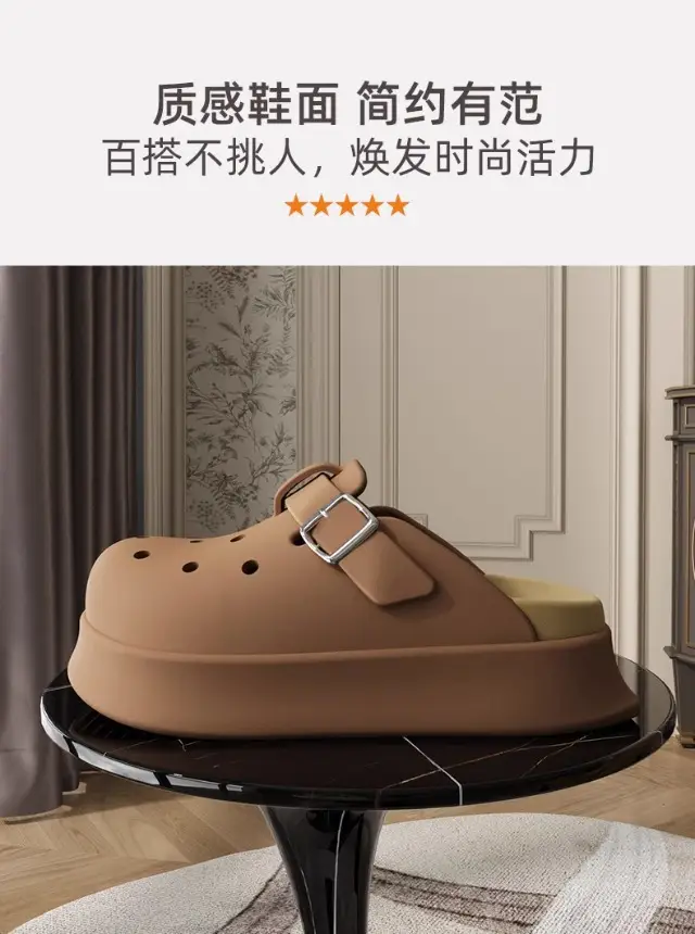 Women's Black Buckle Sandals Summer New Thick Soles — feature 9
