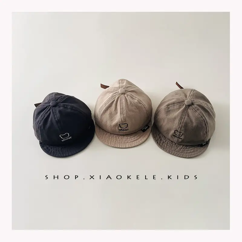 Black Beanie Hat for Kids 1 Year Old Sunshade Cap