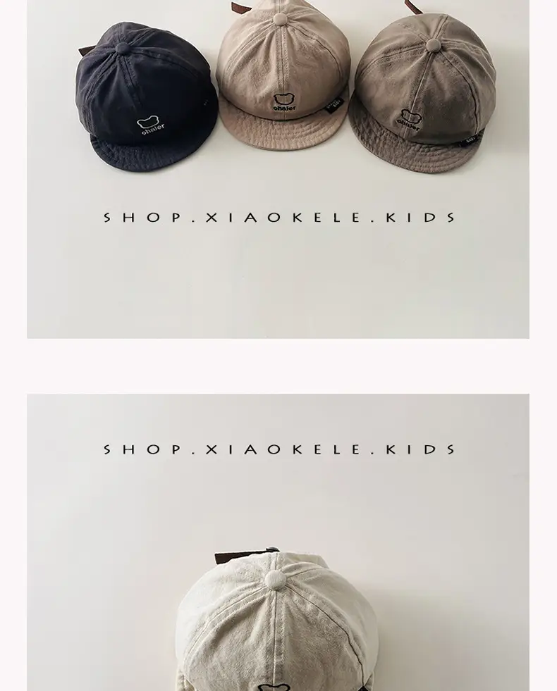 Black Beanie Hat for Kids 1 Year Old Sunshade Cap — feature 6