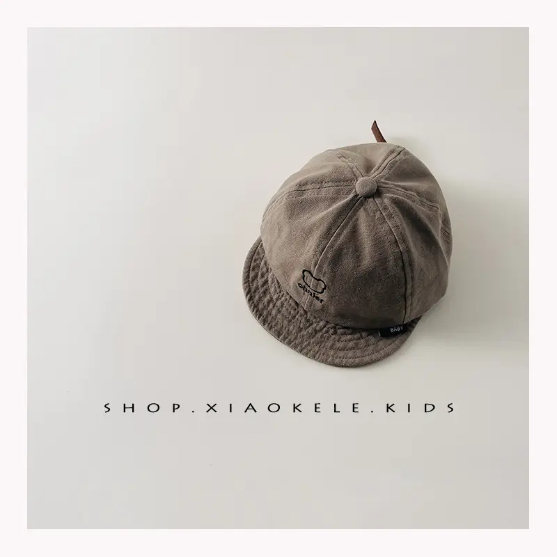 Black Beanie Hat for Kids 1 Year Old Sunshade Cap