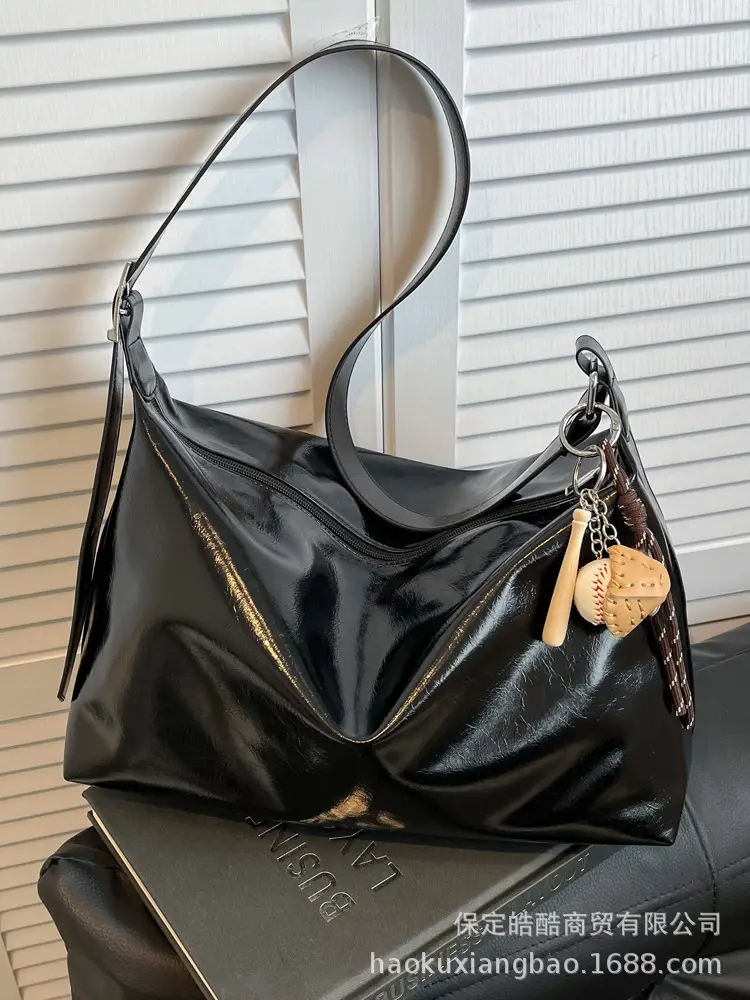 White Satin Shoulder Bag for Women 2025 New Commuter Tote - Image 7