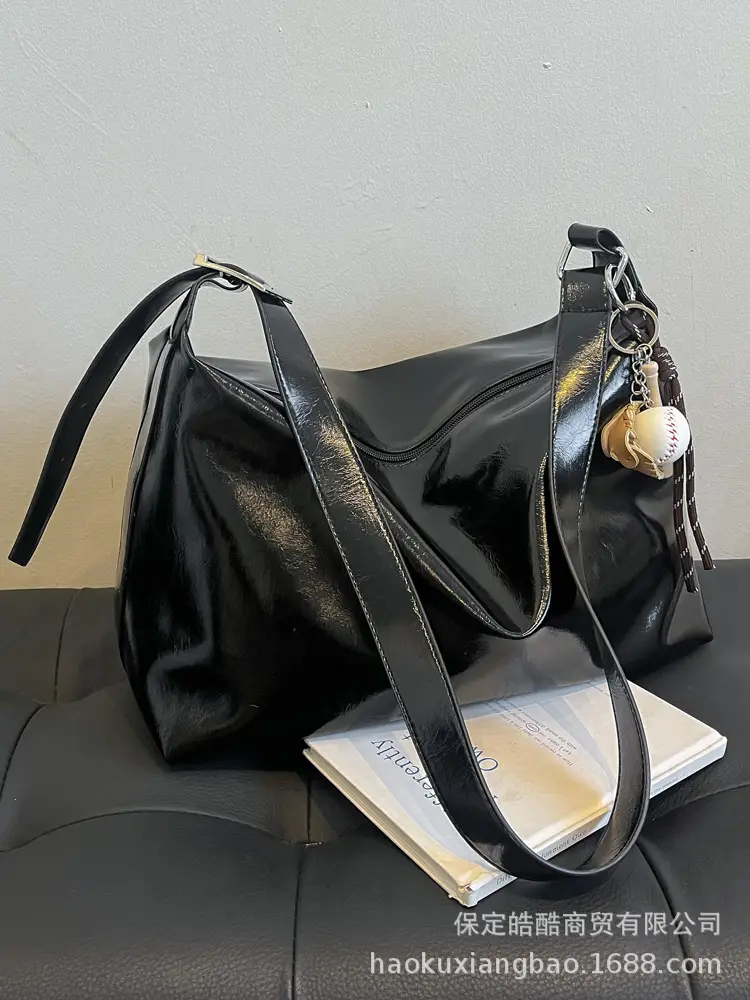 White Satin Shoulder Bag for Women 2025 New Commuter Tote - Image 9