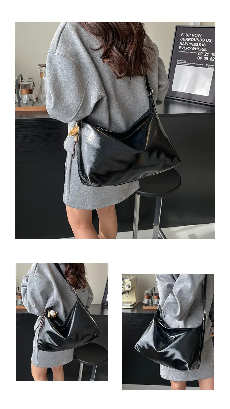 White Satin Shoulder Bag for Women 2025 New Commuter Tote — feature 11