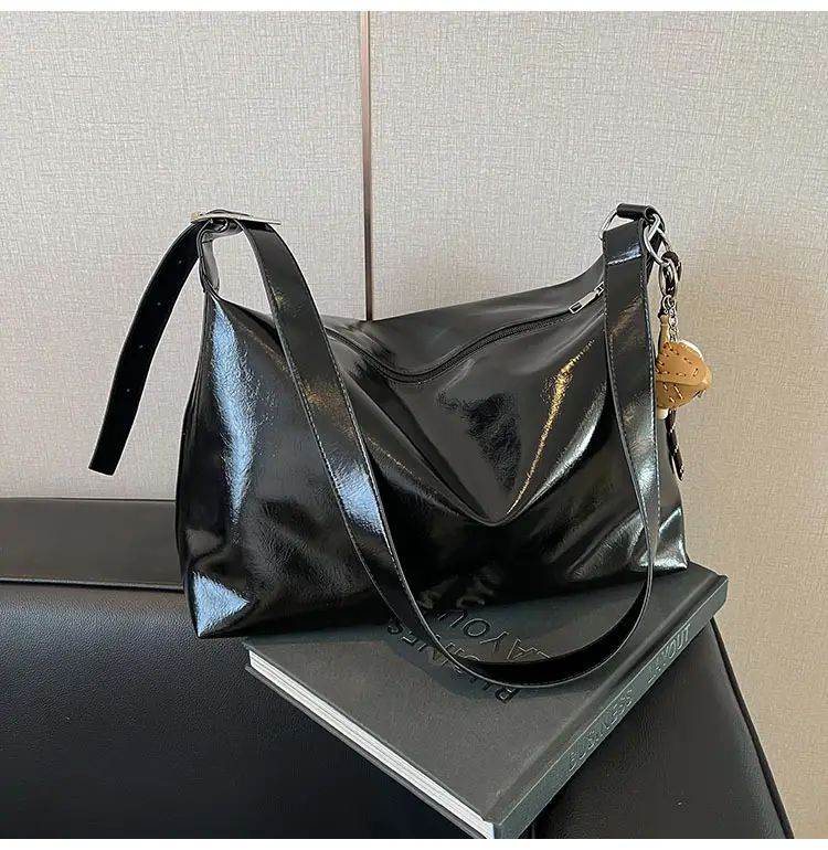 White Satin Shoulder Bag for Women 2025 New Commuter Tote — feature 14