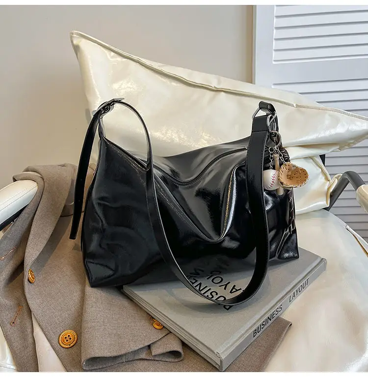 White Satin Shoulder Bag for Women 2025 New Commuter Tote — feature 15