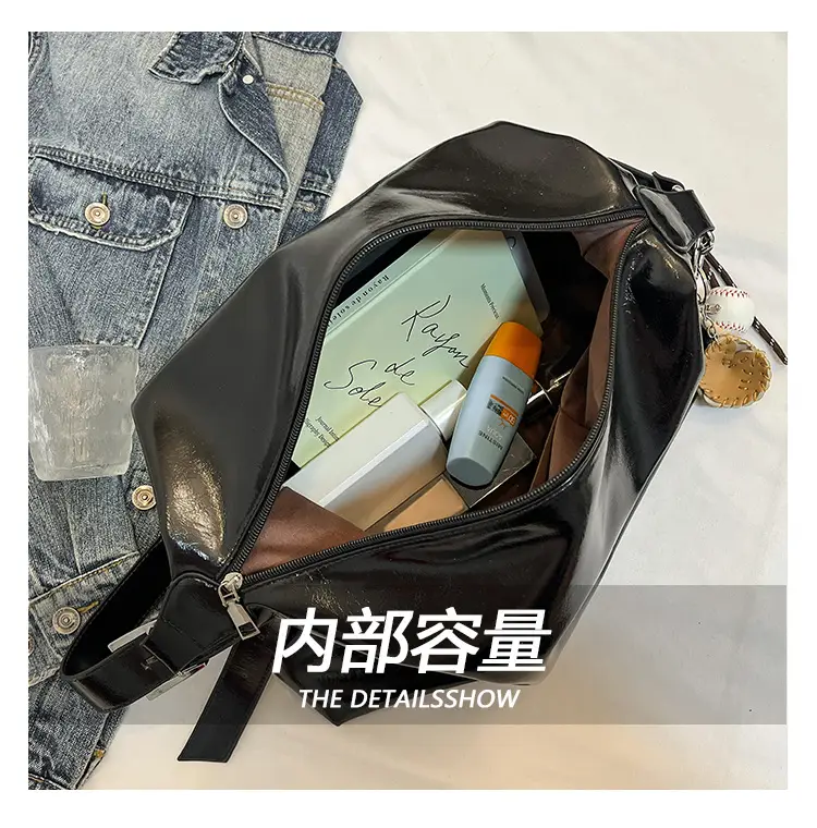 White Satin Shoulder Bag for Women 2025 New Commuter Tote — feature 4