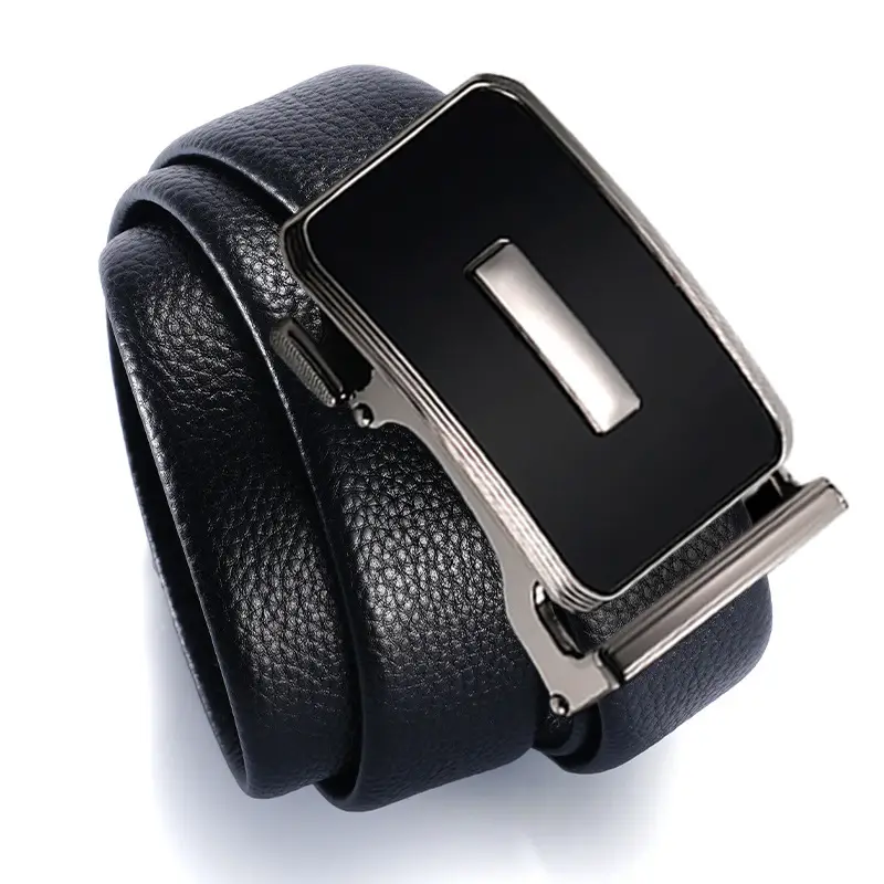 Men's Genuine Leather Automatic Buckle Belt - Image 3