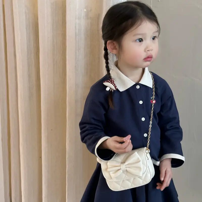 Sweet Bow Mini Crossbody Bag for Girls in Pink, White, Red, Black, Silver - Image 7