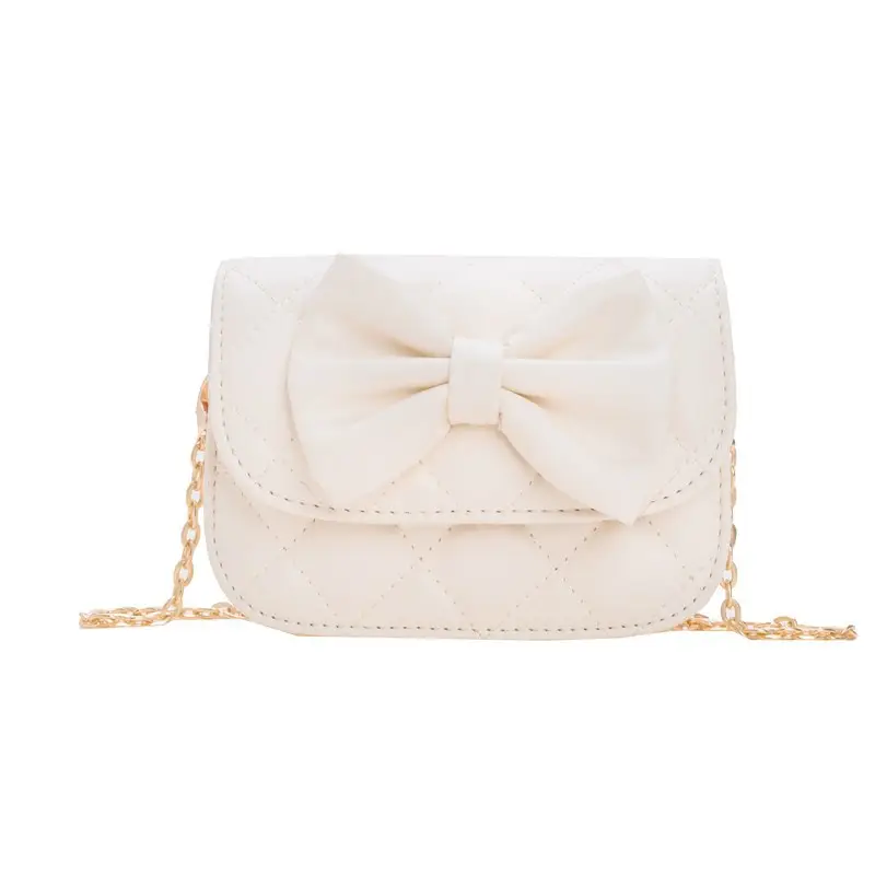 Sweet Bow Mini Crossbody Bag for Girls in Pink, White, Red, Black, Silver - Image 2