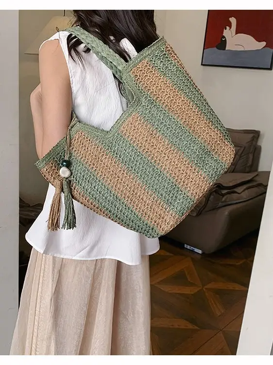Women Woven Straw Shoulder Bag Spring Summer 2025 - Image 5