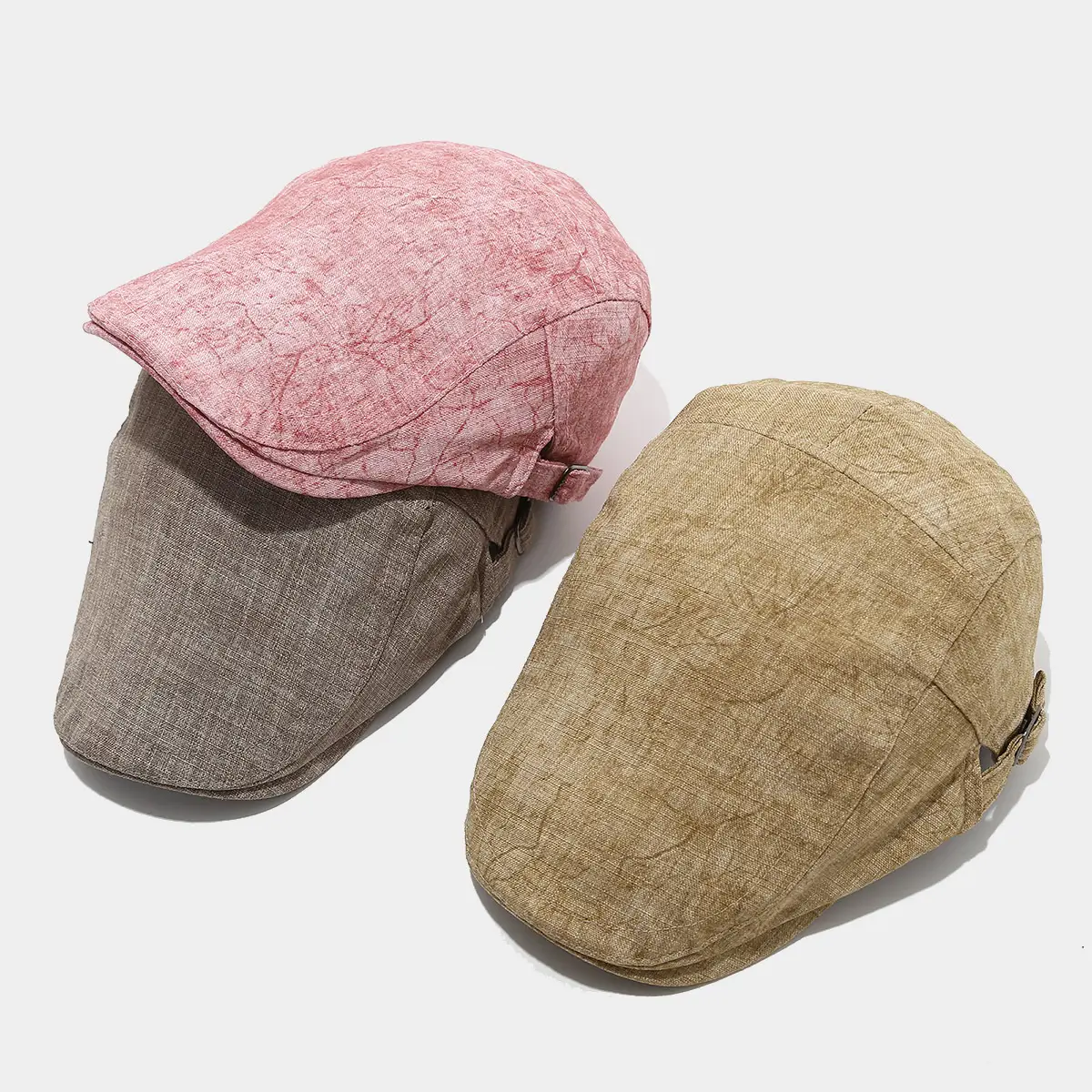 Men Women Retro Sun Cap with Buckle 4 Colors - Image 7