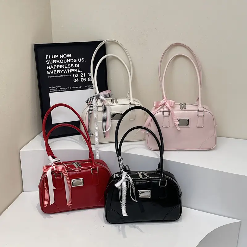 Red French Genuine Leather Shoulder Bag for Women - Image 6