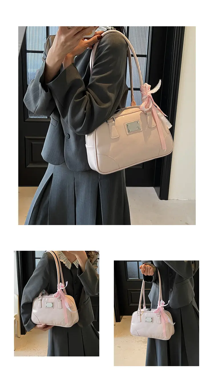 Red French Genuine Leather Shoulder Bag for Women — feature 10