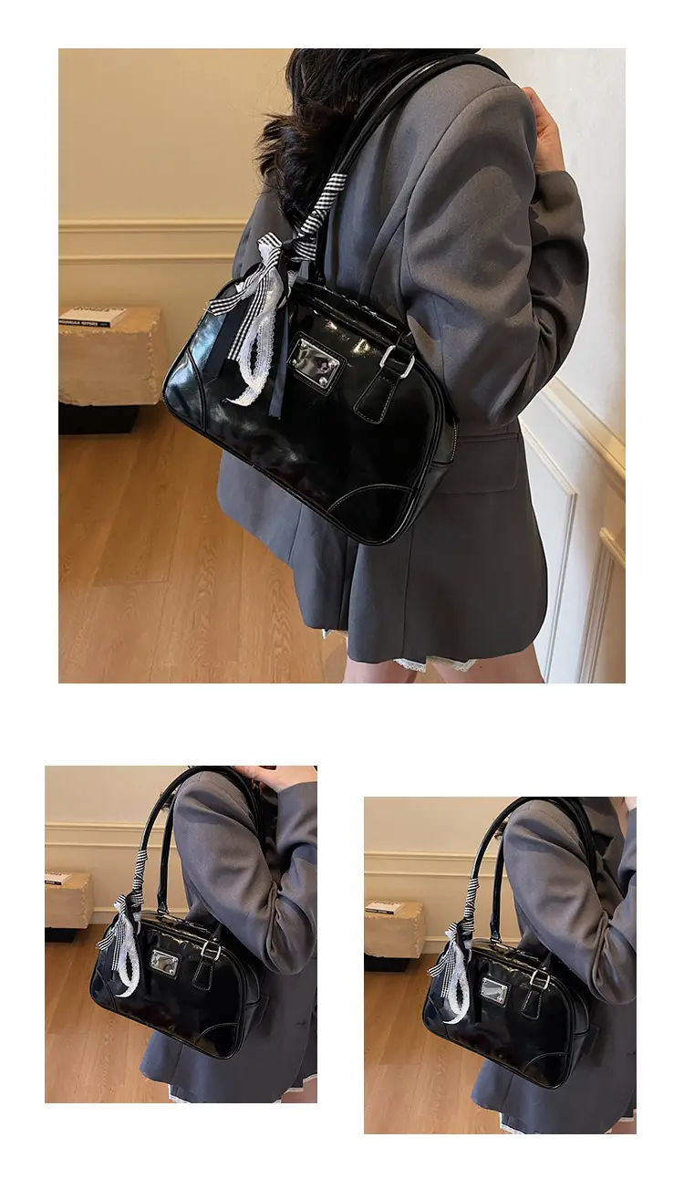 Red French Genuine Leather Shoulder Bag for Women — feature 11