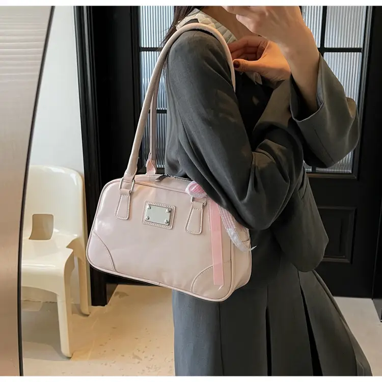 Red French Genuine Leather Shoulder Bag for Women — feature 16