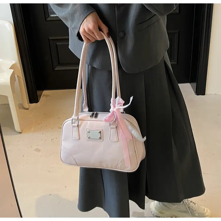Red French Genuine Leather Shoulder Bag for Women — feature 18