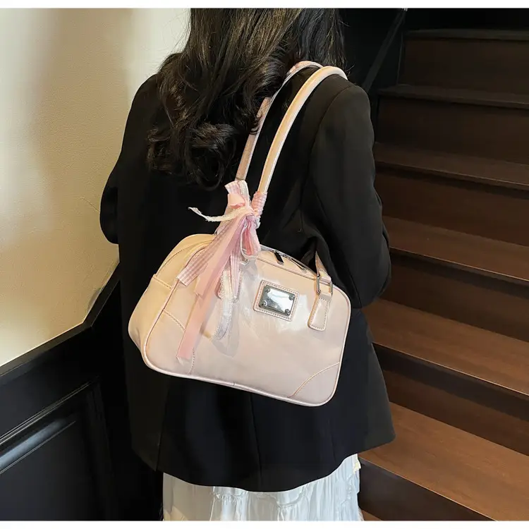 Red French Genuine Leather Shoulder Bag for Women — feature 23