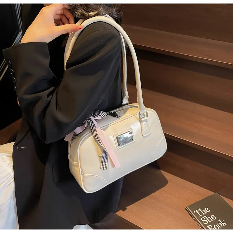 Red French Genuine Leather Shoulder Bag for Women — feature 24