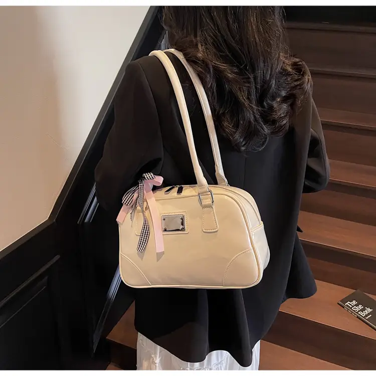 Red French Genuine Leather Shoulder Bag for Women — feature 25