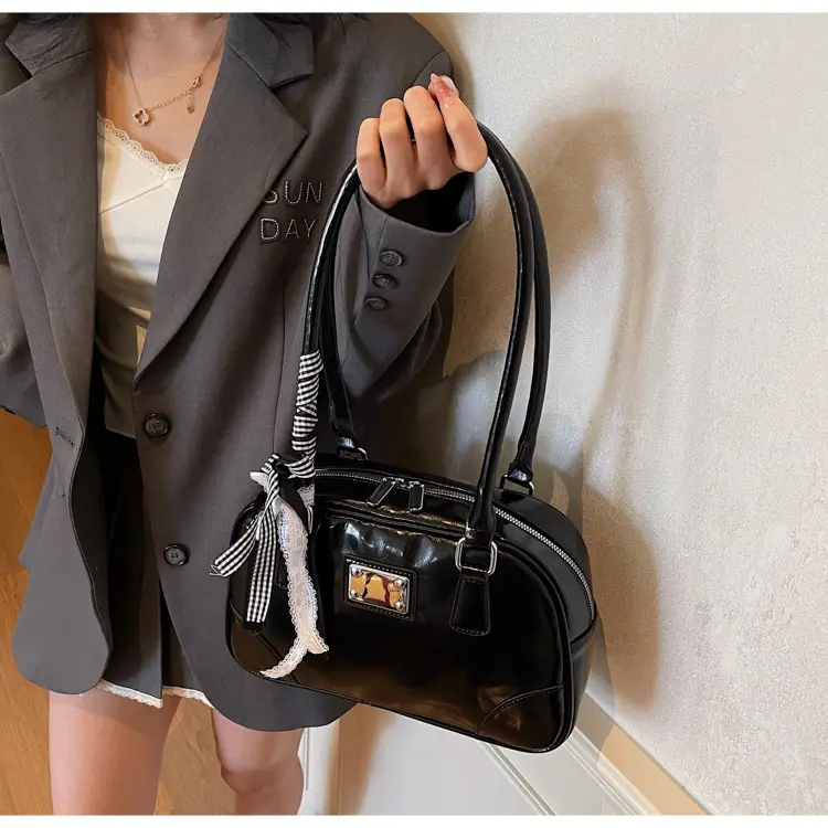 Red French Genuine Leather Shoulder Bag for Women — feature 31