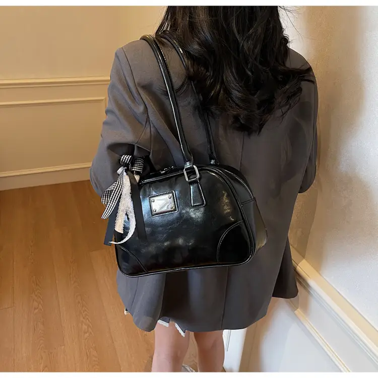 Red French Genuine Leather Shoulder Bag for Women — feature 32