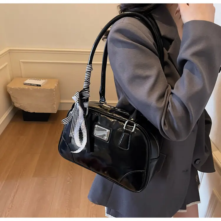 Red French Genuine Leather Shoulder Bag for Women — feature 34