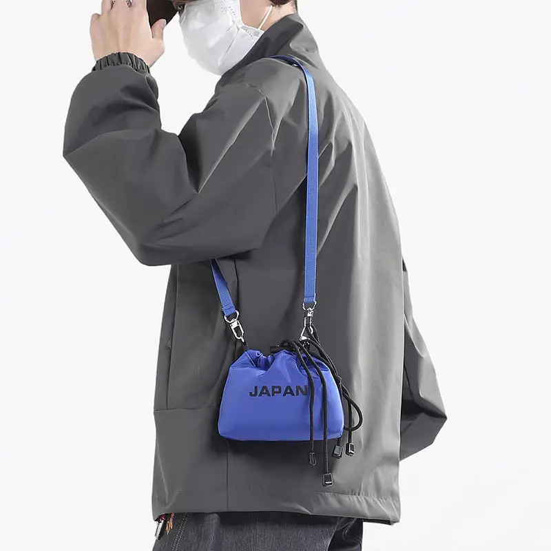 Blue Japanese Style Mini Satchel Bag for Men - Image 2