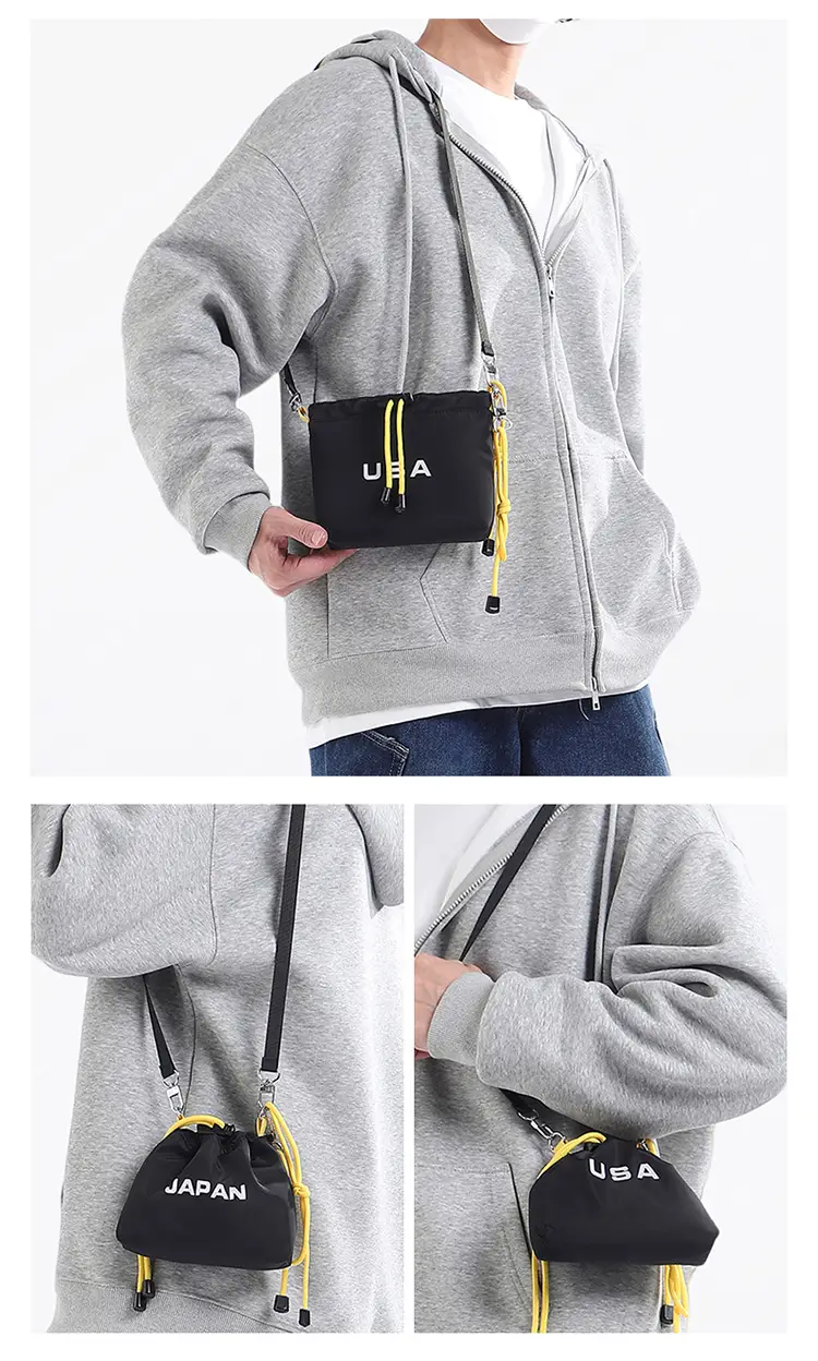 Blue Japanese Style Mini Satchel Bag for Men — feature 22