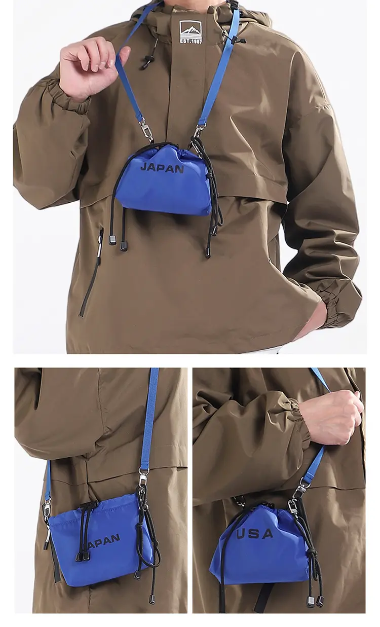 Blue Japanese Style Mini Satchel Bag for Men — feature 26