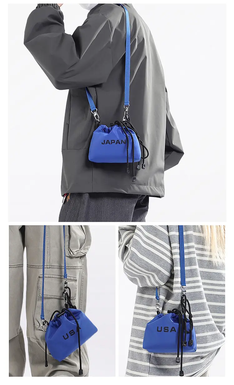 Blue Japanese Style Mini Satchel Bag for Men — feature 31