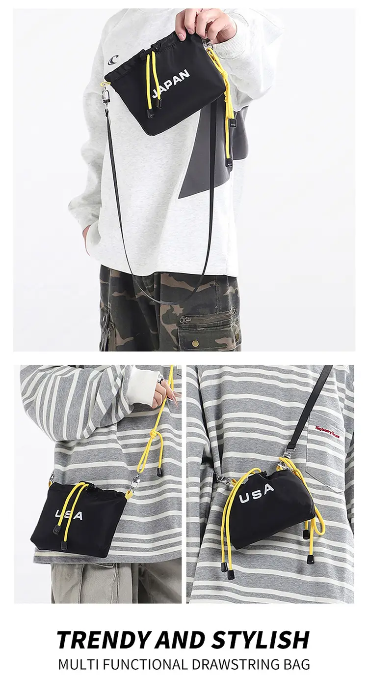 Blue Japanese Style Mini Satchel Bag for Men — feature 33