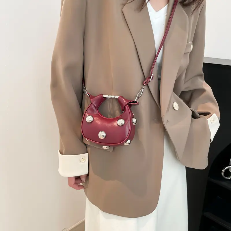 Pink Sparkly Mini Shoulder Crossbody Bag for Women - Image 8
