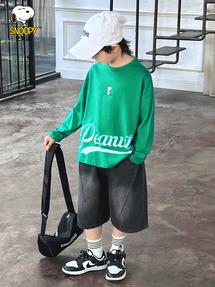 Snoopy New Collection Boys Cotton Long Sleeve T-Shirt Medium Large - Image 5
