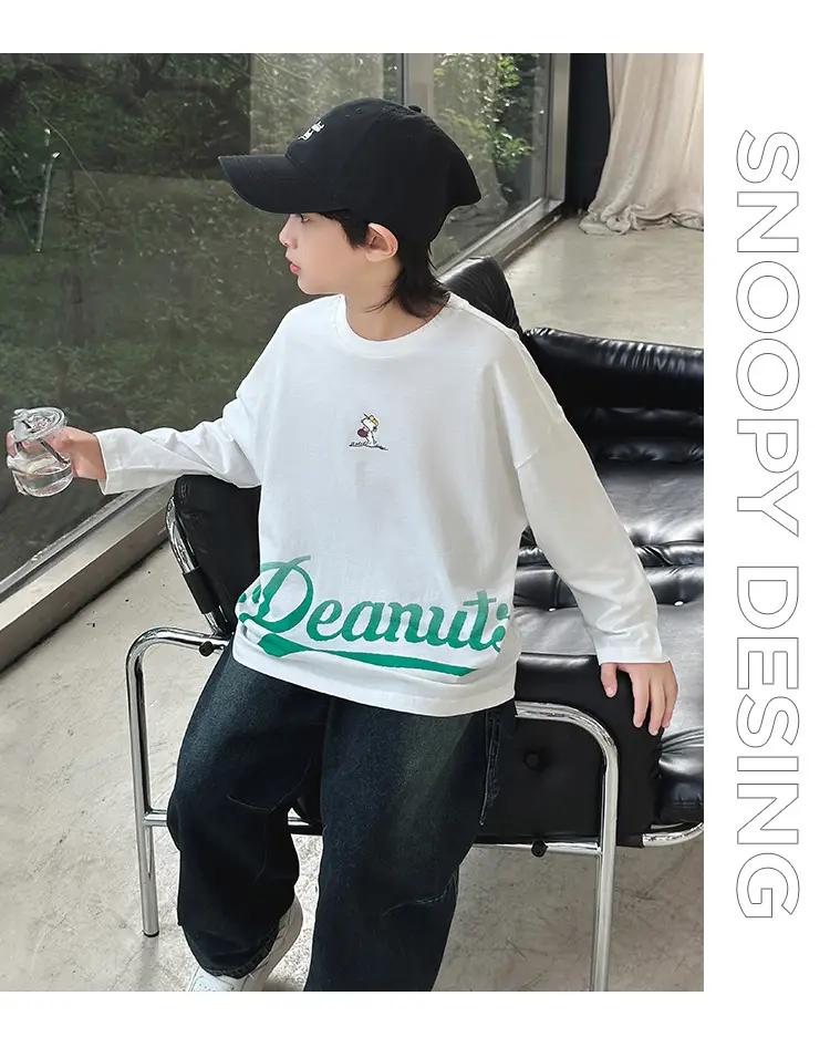 Snoopy New Collection Boys Cotton Long Sleeve T-Shirt Medium Large — feature 24